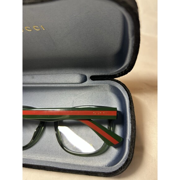 Authentic Gucci GG0004ON Eyeglass Frame Green 011 53-19-145 With Case Flaw main image 13